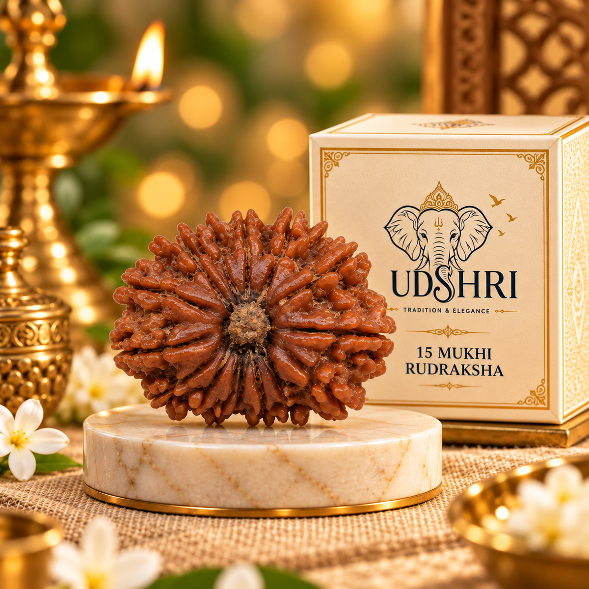 Original Nepal 15 Mukhi Rudraksha