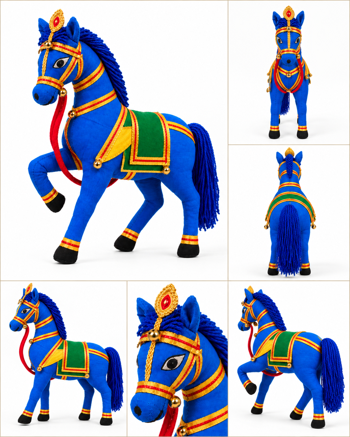 Sacred Shyam Baba Blue Horse