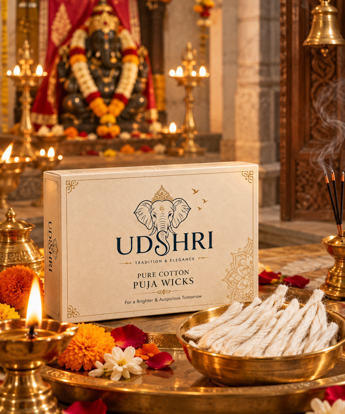 Pure Cotton Puja Wicks Box
