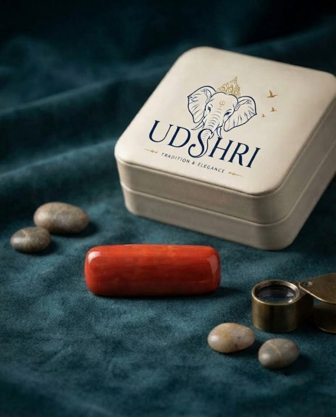 Italian Red Coral - Orangish Red (Gorik Praval) Capsule shaped