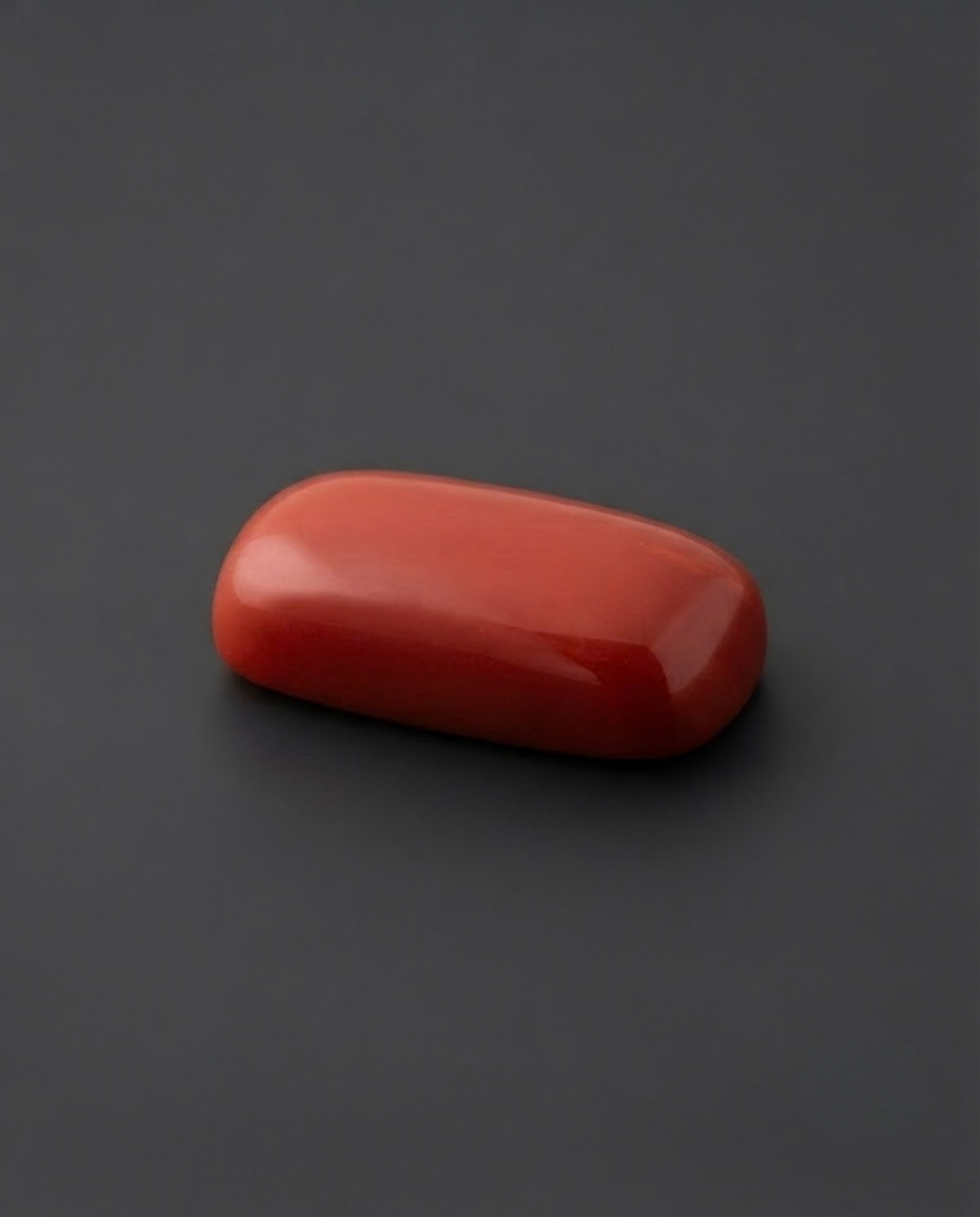 Ox-Blood Color Italian Red Coral (Rakta Praval) - Capsule shaped