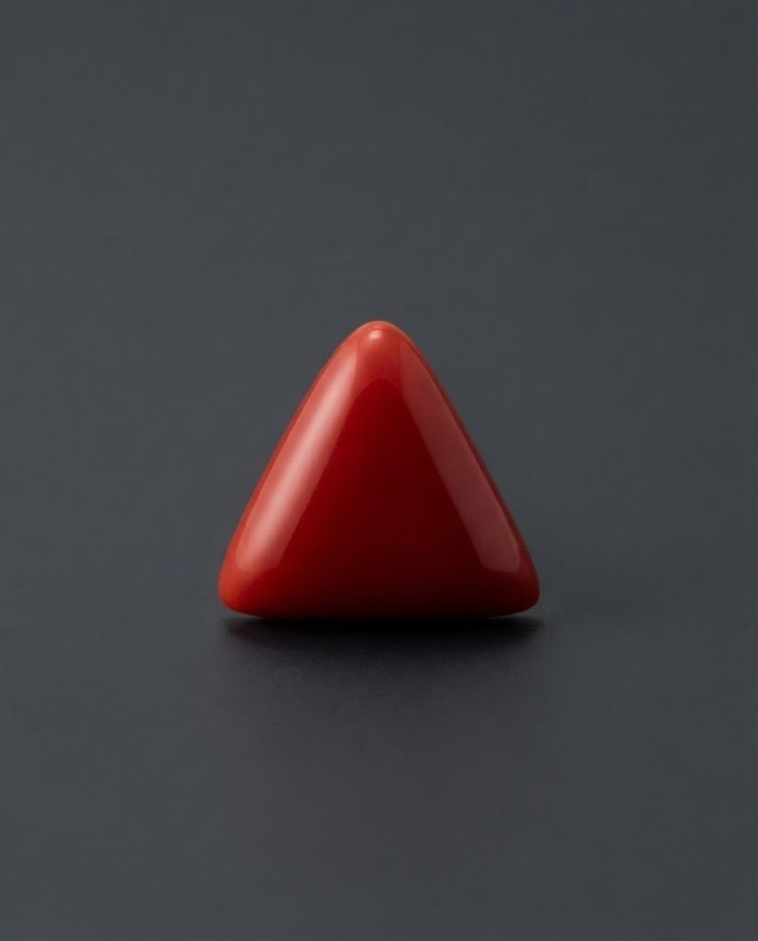 Ox-Blood Color Italian Red Coral (Rakta Praval) - Triangle shaped