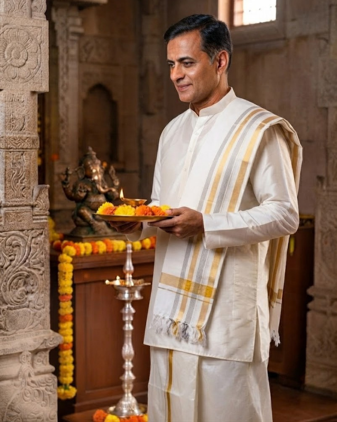 Sacred Soft Cotton Puja Towel