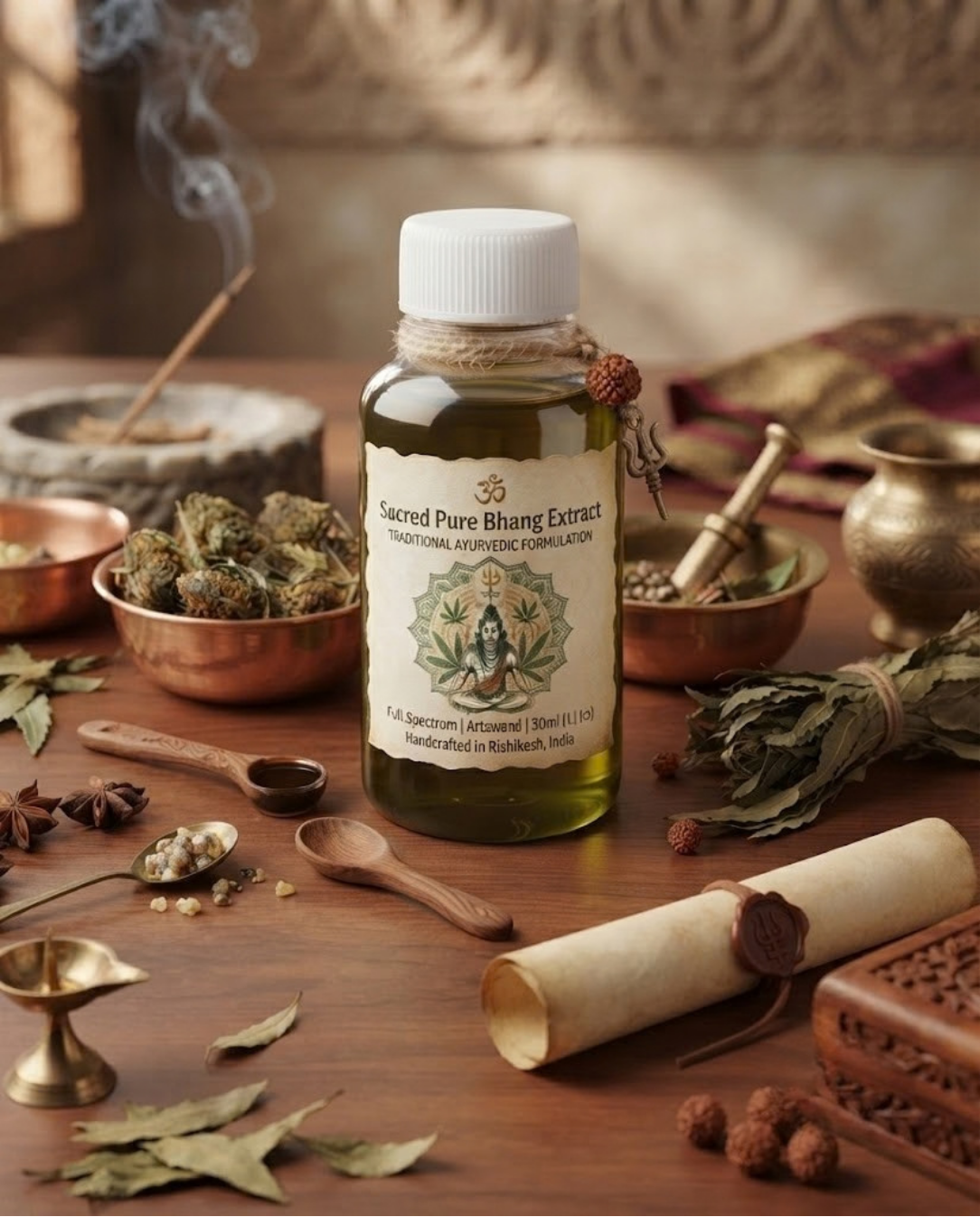 Sacred Pure Bhang Extract Bottle