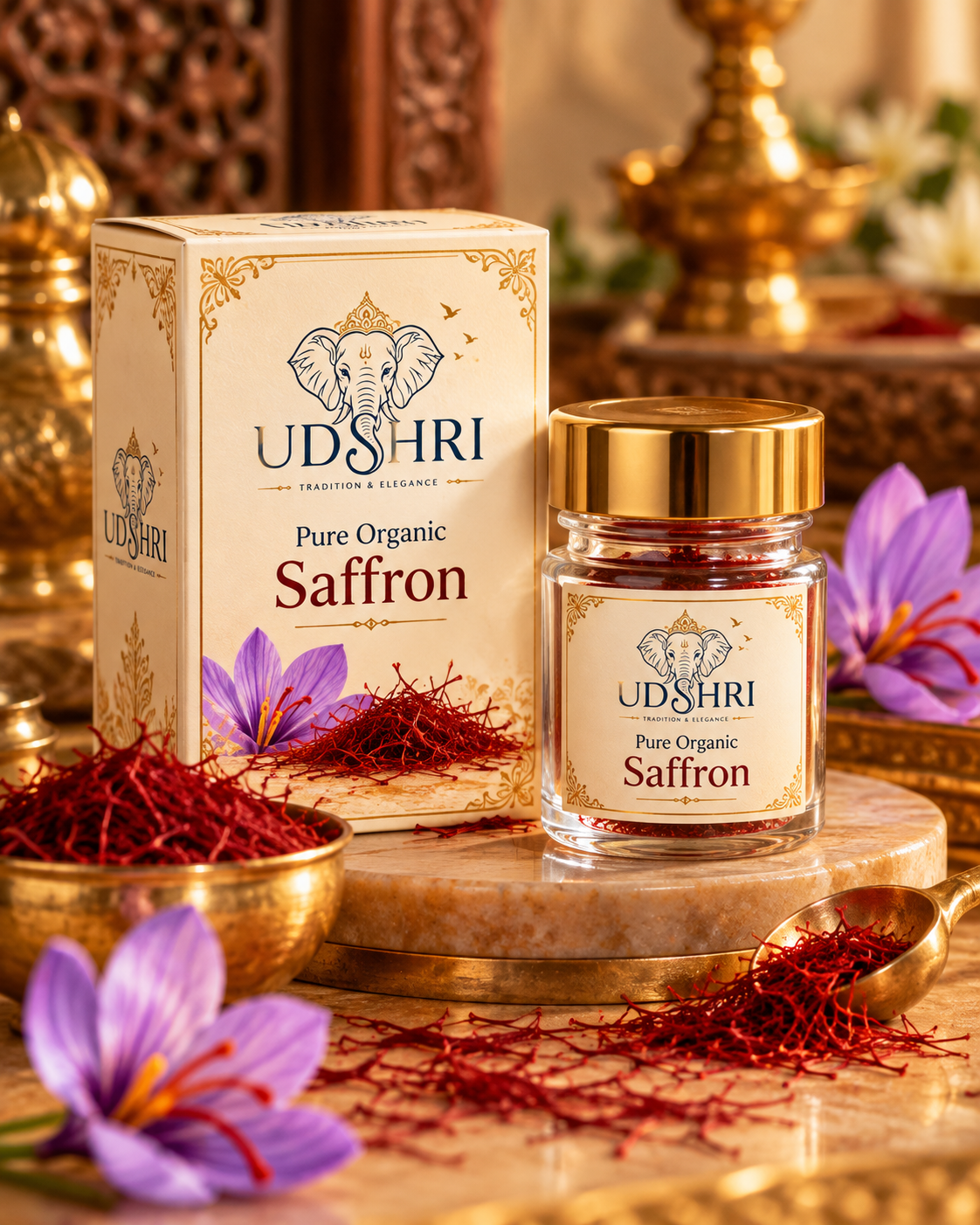 Pure Organic Saffron Mini Bottle