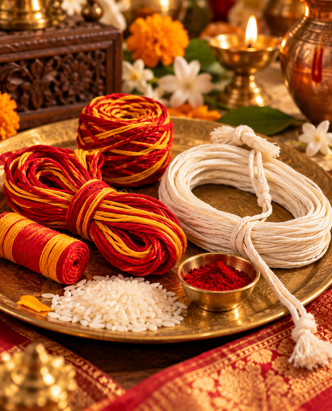 Pure Cotton Janeu Kalava Set