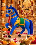 Sacred Shyam Baba Blue Horse