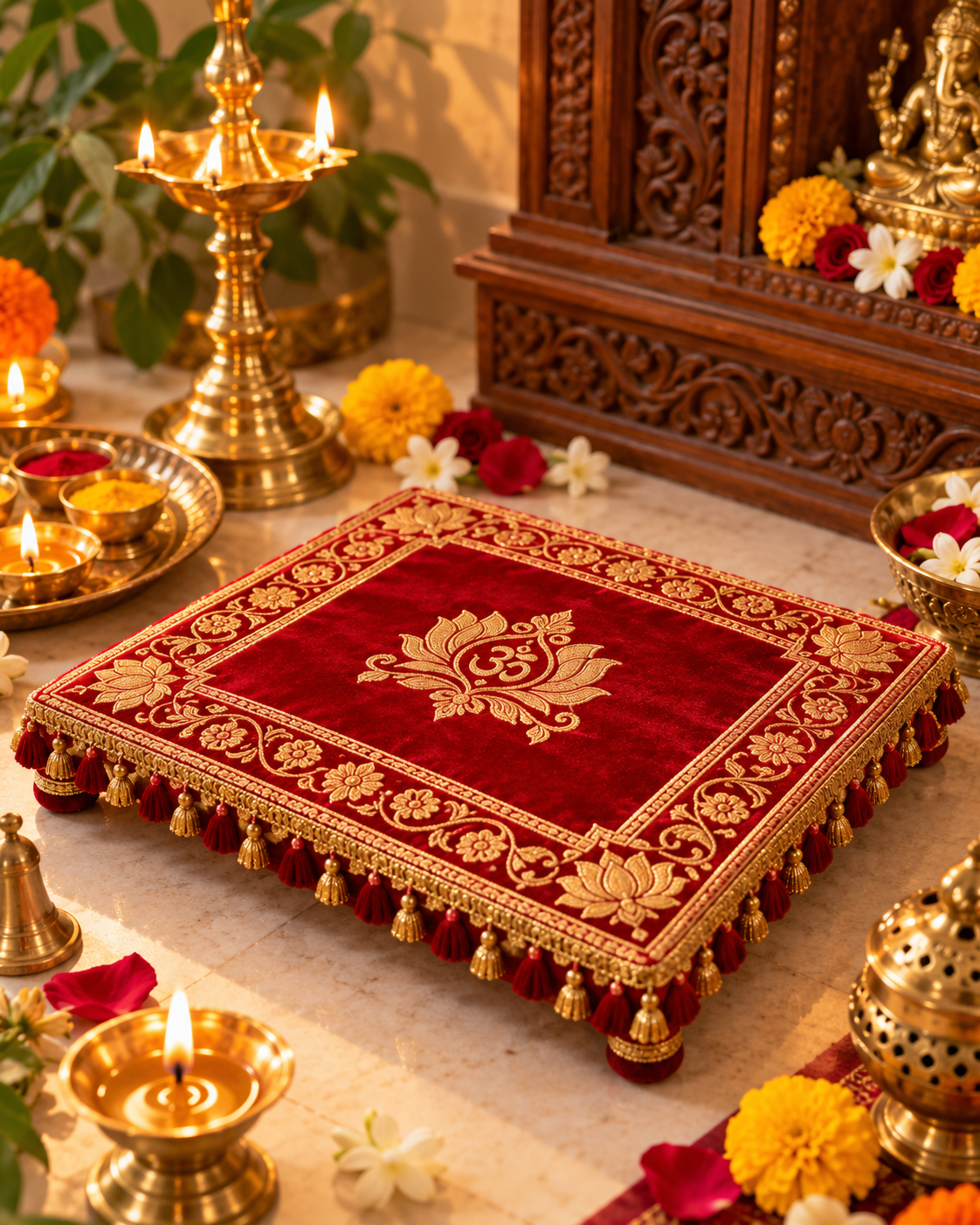 Sacred Traditional Worship Puja Asan